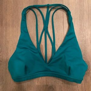Lululemon size 4 Jade Green Strappy Sports Bra